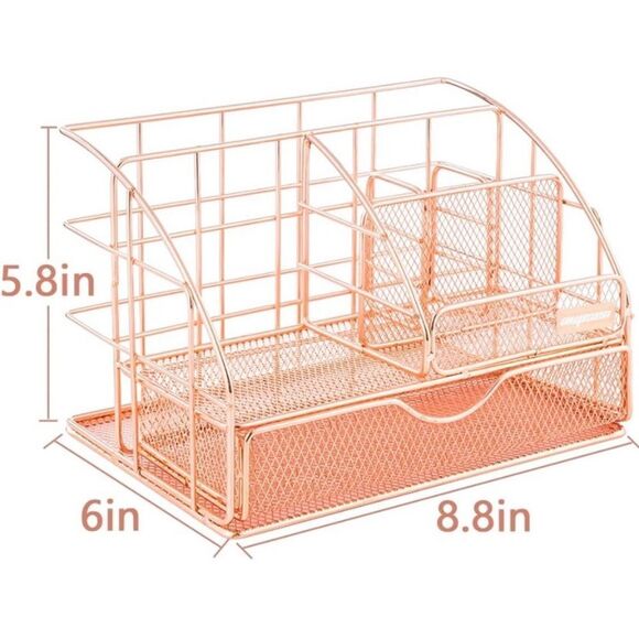 Rose gold desk organizer - Picture 2 of 6